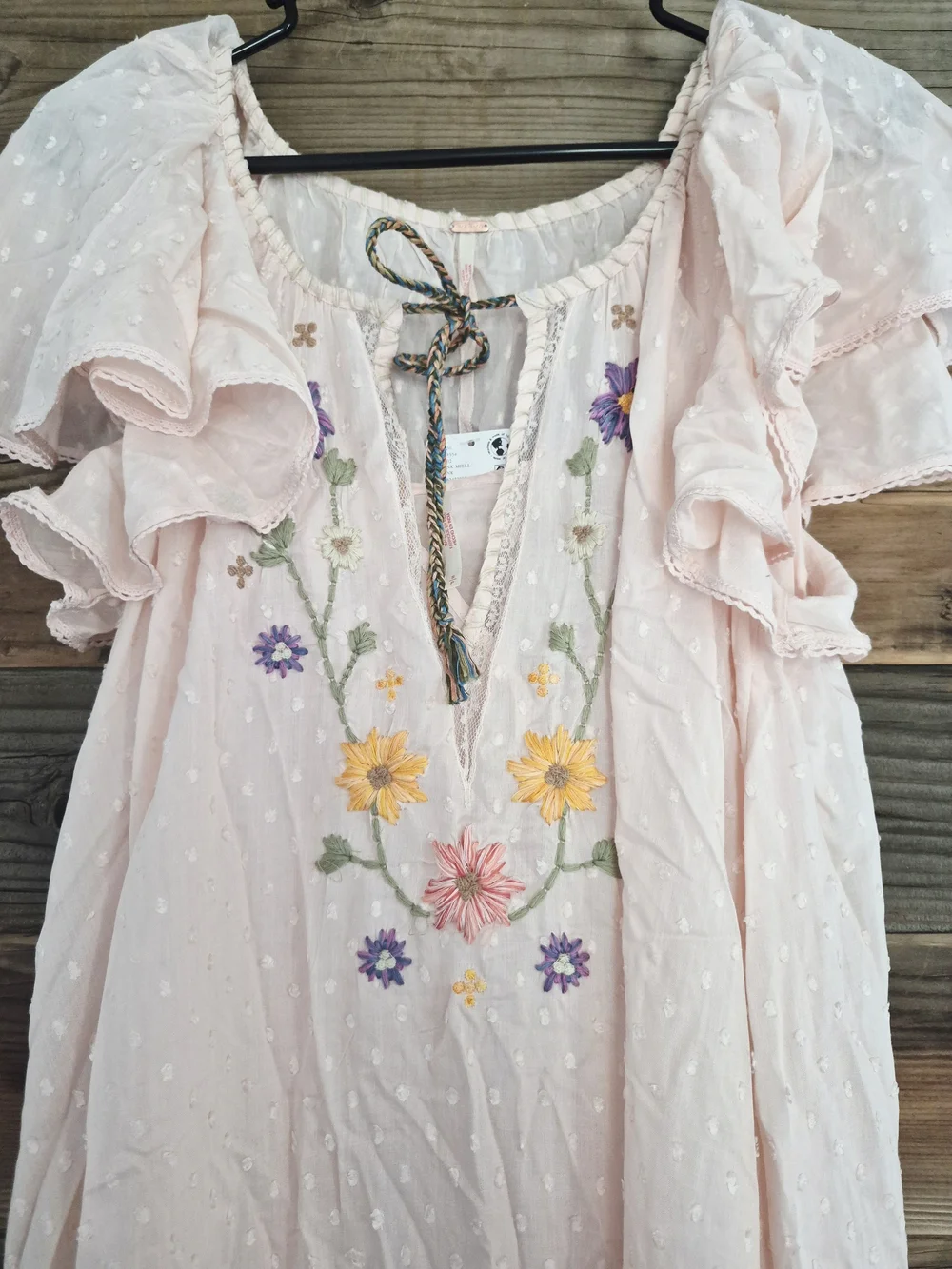 NWT FREE PEOPLE Savannah Rose Midi Dress | Pink Shell Size Small $248 Retail!!!